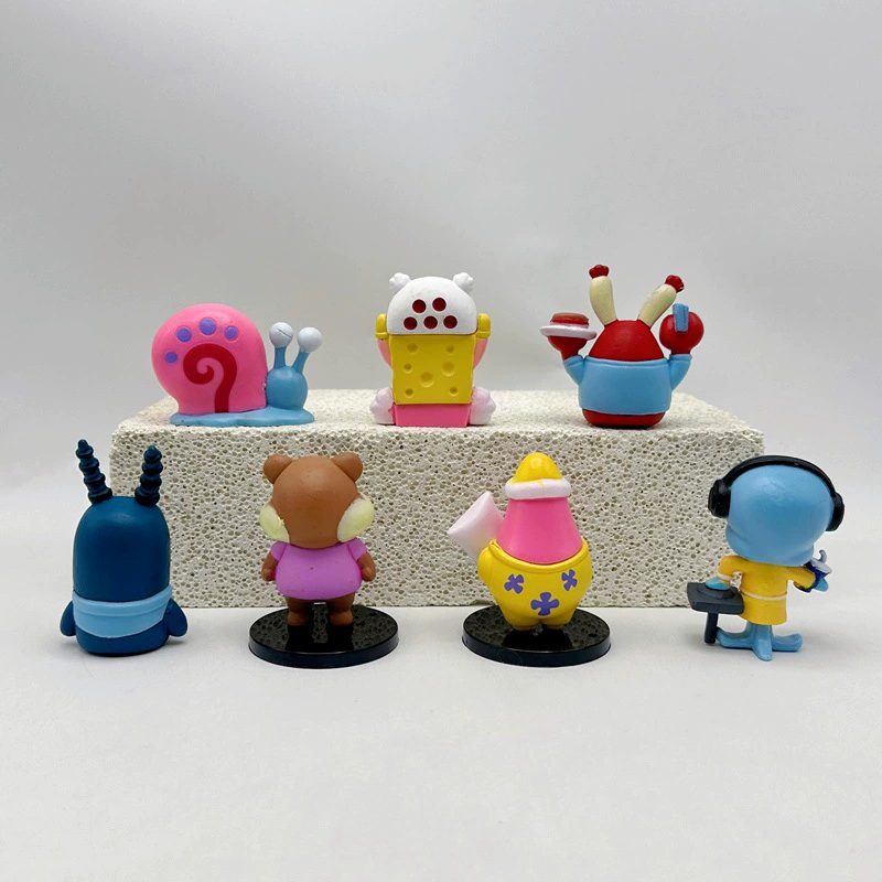 Sponge minifigure for leisure, model, octopus, capsule toy