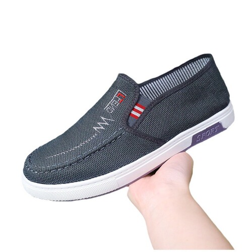 Slip-resistant, wear-resistant cowhide sole, old Beijing style men's board shoes, lightweight, breathable, comfortable canvas health walking shoes, wholesale and distribution