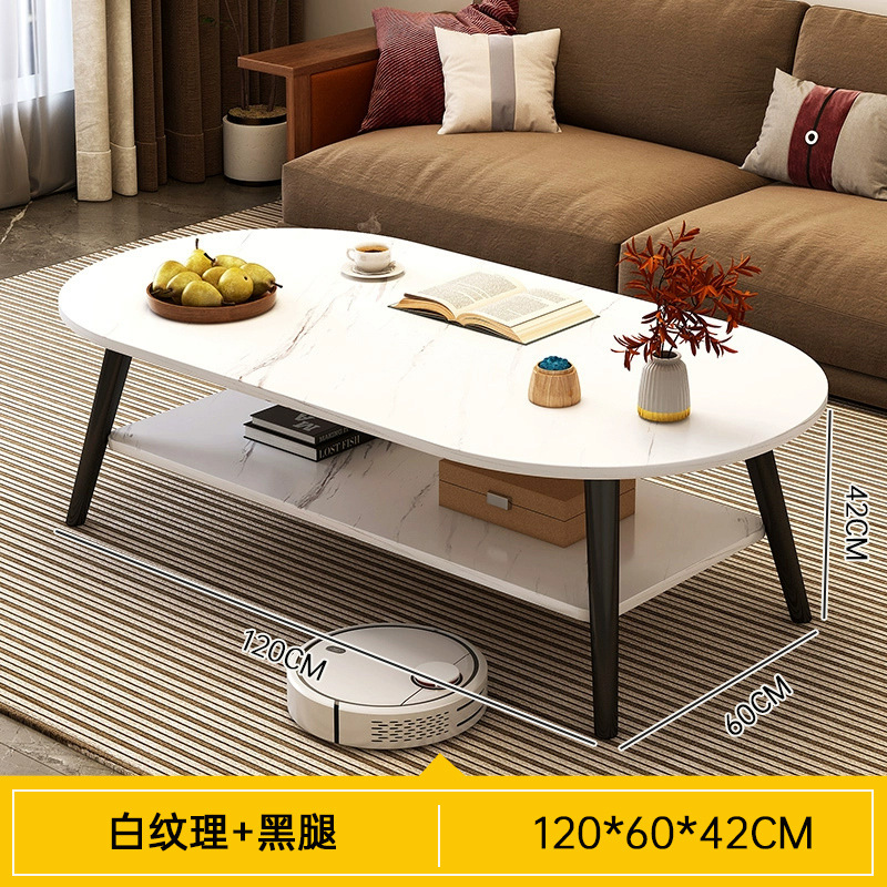 Mesa de té sala de estar doméstica pequeña casa moderna simple 2025 nueva casa de alquiler doble mesa de té pequeña mesa de dormitorio