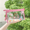 Cartoon transparent capacious high quality pencil case, Japanese cosmetic bag for elementary school students, for secondary school, suitable for teen