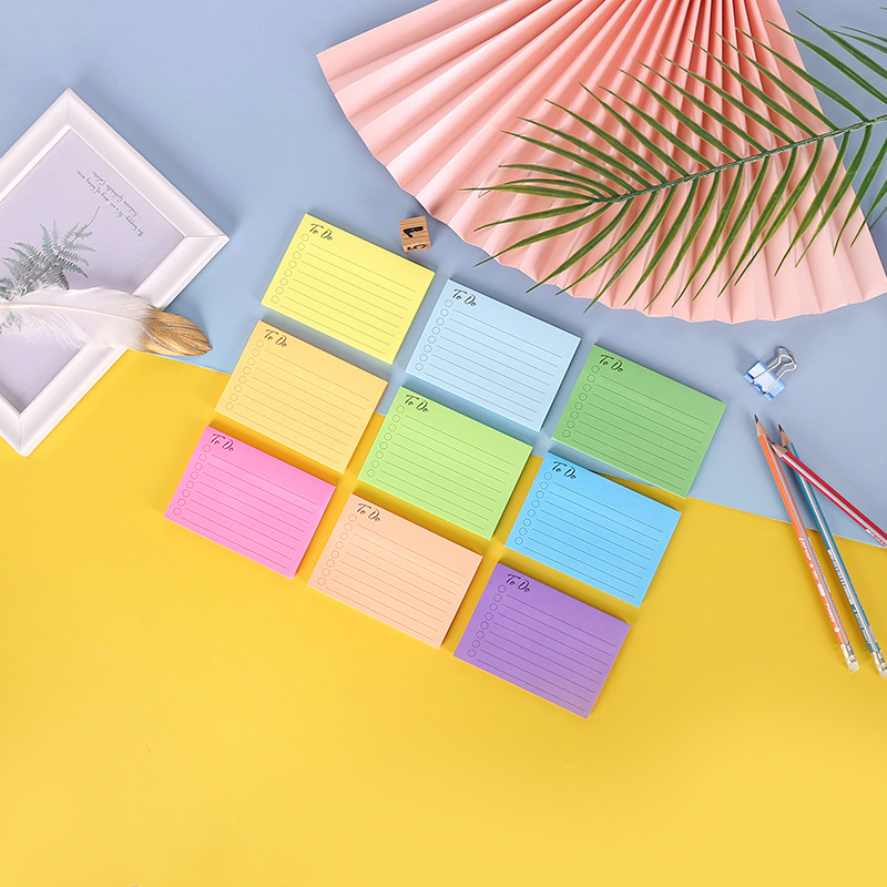 Nota adhesiva de color nota papel estudiante nota pegatinas se pueden pegar pegatinas de marca pequeña pegajosa fuerte n veces pegatinas