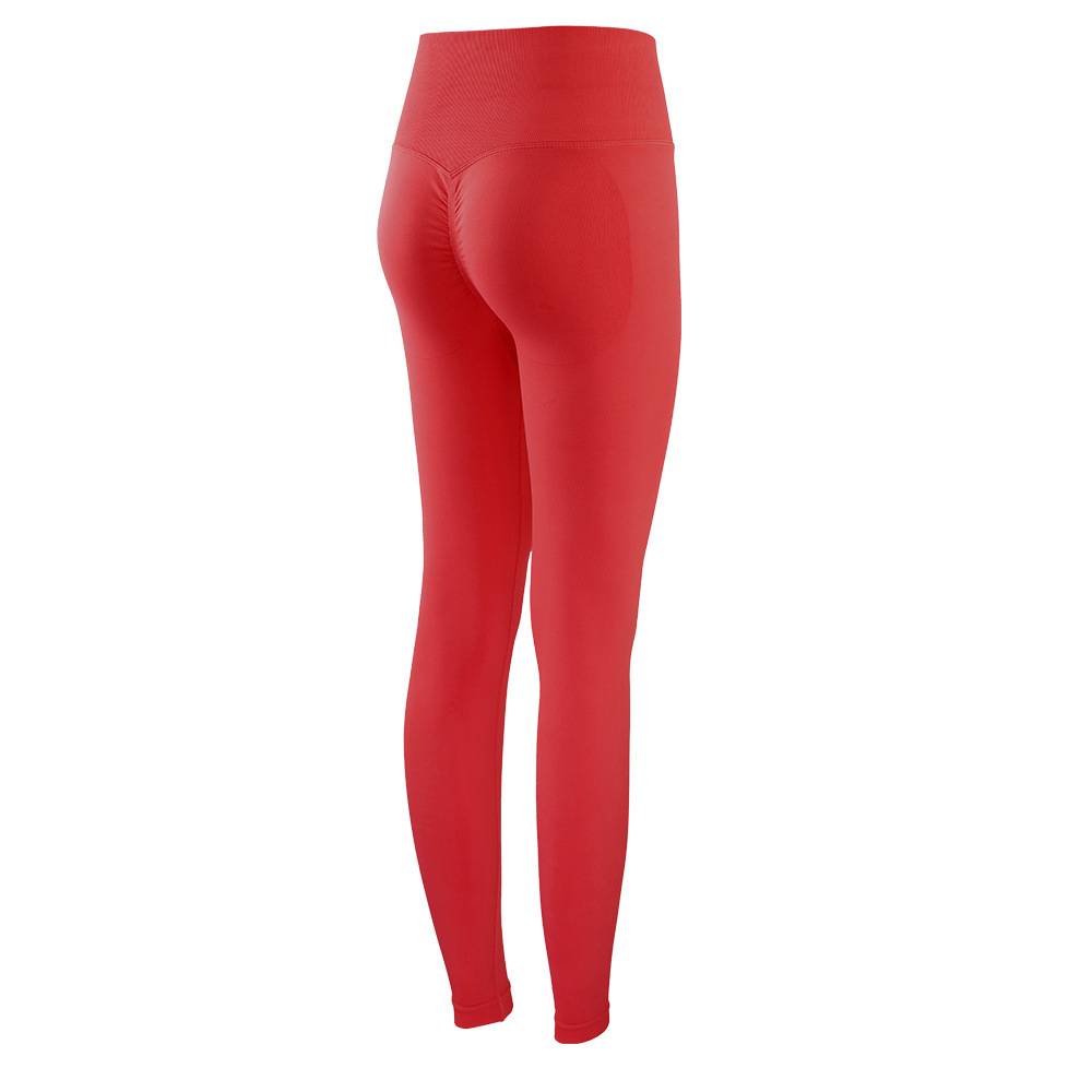 Verano lycra pantalones de melocotón nuevos pantalones de fitness de cintura alta de las mujeres de levantamiento de cadera Pantalones deportivos apretados pantalones de yoga desnuda desgaste exterior
