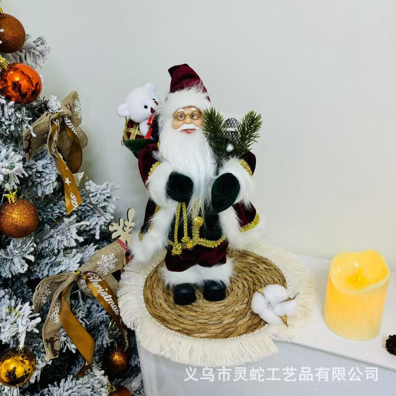クリスマスサンタクロース生地サンタグレーベストクリスマス人形窓装飾装飾品メーカー卸売|undefined