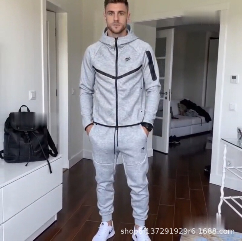 Cross-Border Nk Trendy Series Knitwear Set Men's Sports Zip-Up Hooded Jacket Casual Pants Top 950 Pants 960 Cross-Border Nk Trendy Series Knitwear Set Men's Sports Zip-Up Hooded Jacket Casual Pants Top 950 Pants 960