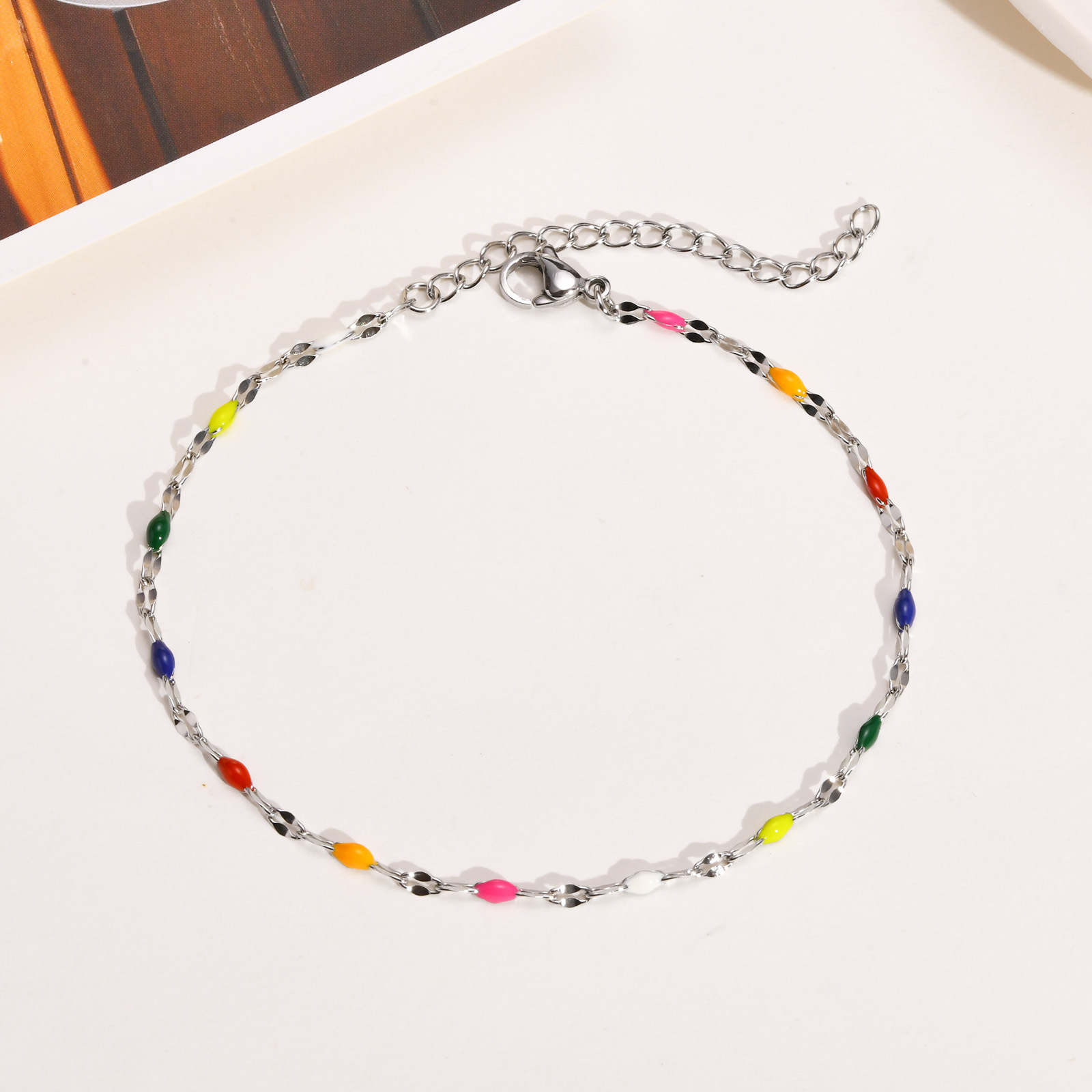 Simple Style Color Block Titanium Steel Polishing Jewelry Set 1 Piece