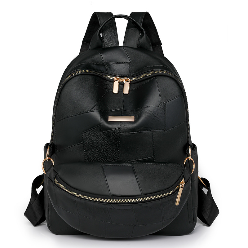 Fábrica al por mayor 2024 nueva mochila de PU casual para mujer moda salvaje de gran capacidad mochila de viaje al aire libre marea