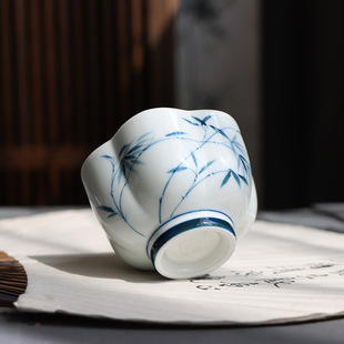 Antique Mud High Color Value Tea Cup Ceramic Hand-painted Vintage Single Master Cup Personal Special Kung Fu Tea Set Tea Tasting Cup