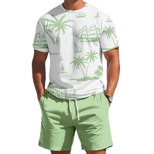 2025 New Cross-Border European & American Fashion T-Shirt and Shorts Set—Summer Streetwear, Loose Fit, Casual Hip-Hop Style with Letter Print