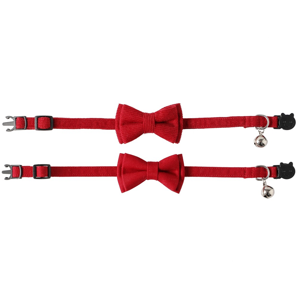 Fabricantes de nuevos productos transfronterizos Día de San Valentín collar de gato arco desmontable gran collar de mascota rojo gato corbata