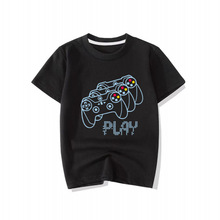 男女童装2025新款夏休闲针织通图案短袖T恤 一件代发 打底衫x063