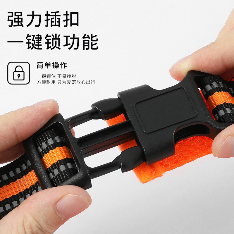 Nuevo tipo de cuerda de tracción de perros reflectante ventilación perros cinturón conjunto chaleco tipo cinturón de pecho para perros pequeños y medianos para caminar cuerda de perros