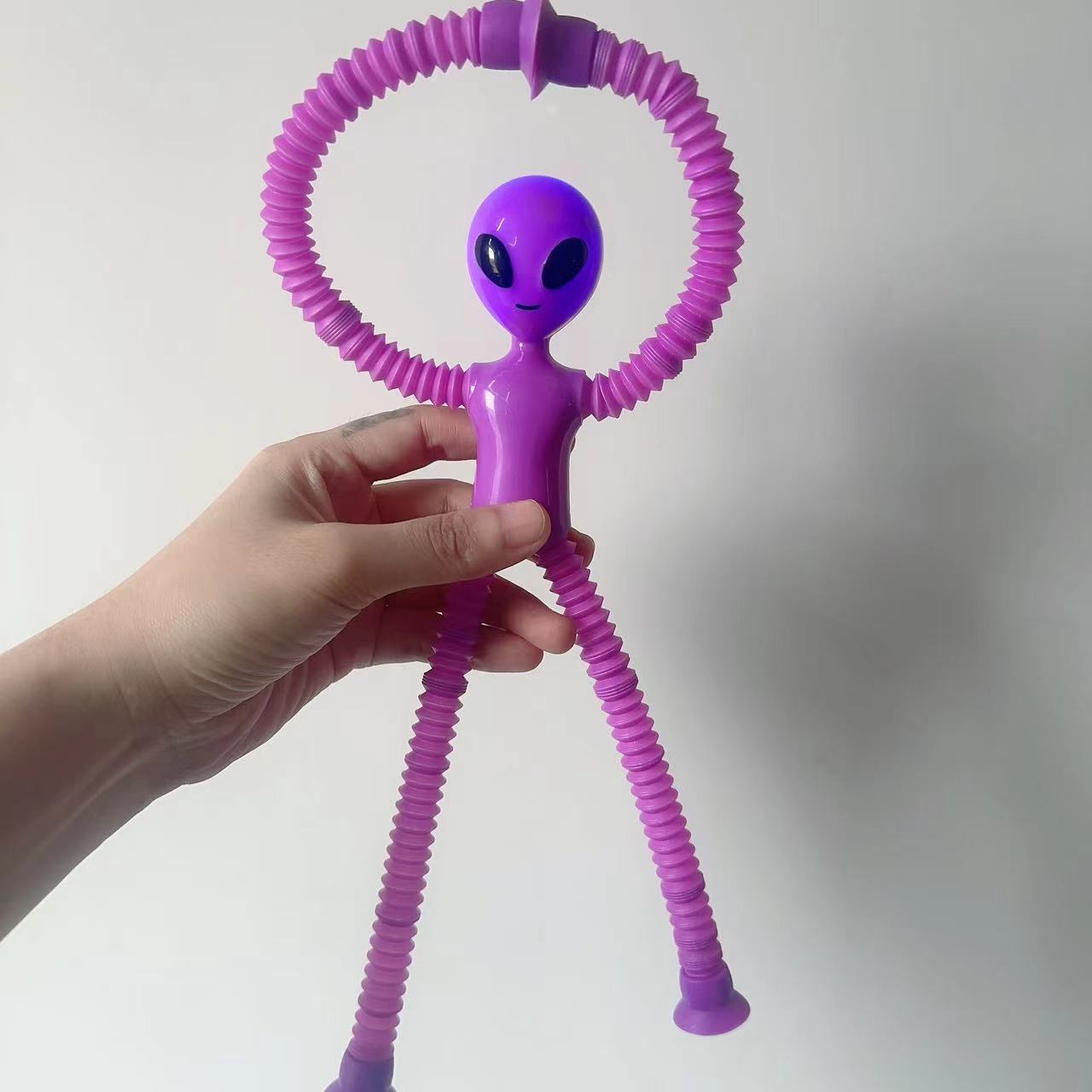 Tubo pop nueva variedad de dibujos animados alienígena telescópica juguete divertido rompecabezas exótico descompresión tubo estiramiento