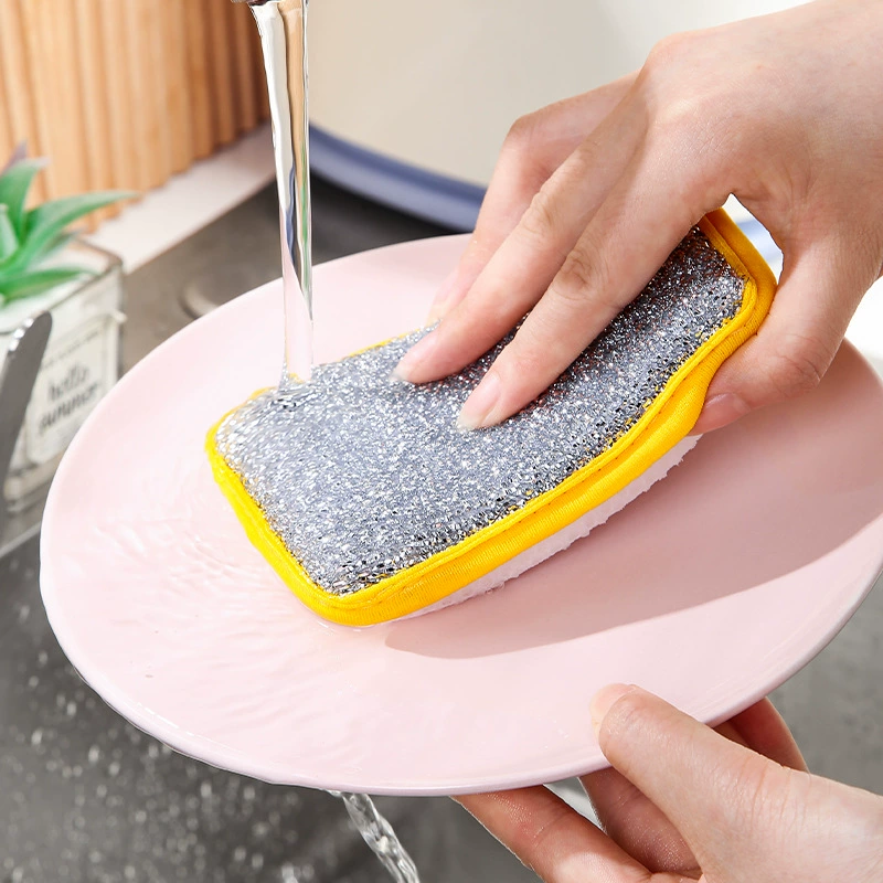 Губка для мытья посуды, кухонная губка, утолщенный блок для чистки, антипригарное масло, волшебная салфетка, чистящая подушечка, щетка для кастрюли, тряпка для мытья посуды, прямая продажа
