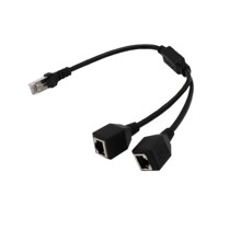 Cat5 RJ45一公分二母线 网口一分二线 网线一分二 CAT6 一分三
