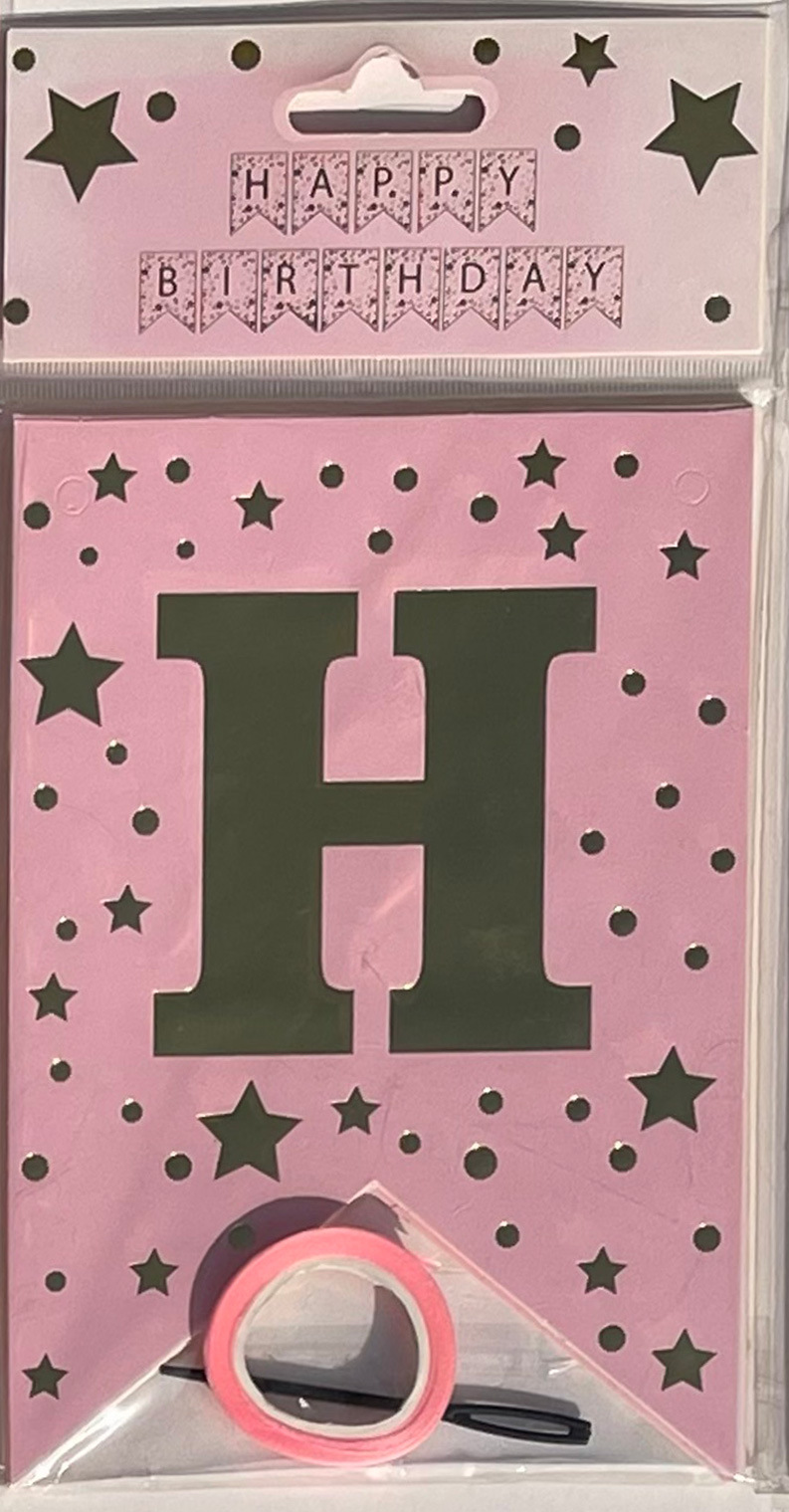 HAPPY BIRTHDAY fiesta de cumpleaños en inglés diseño diagonal de bandera de cola de mermaid letras banderas de color