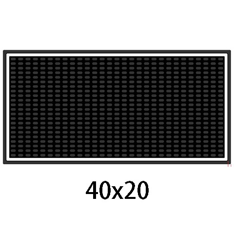 40*20CM 검정색 흰색 테두리