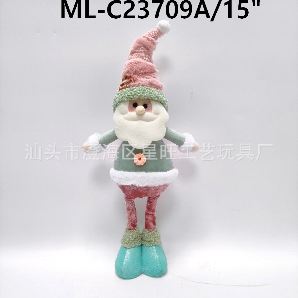 Muñeca de Navidad personalizada Macaron Santa Claus muñeco de nieve decoración de muñecas decoraciones de ventana de vacaciones al por mayor