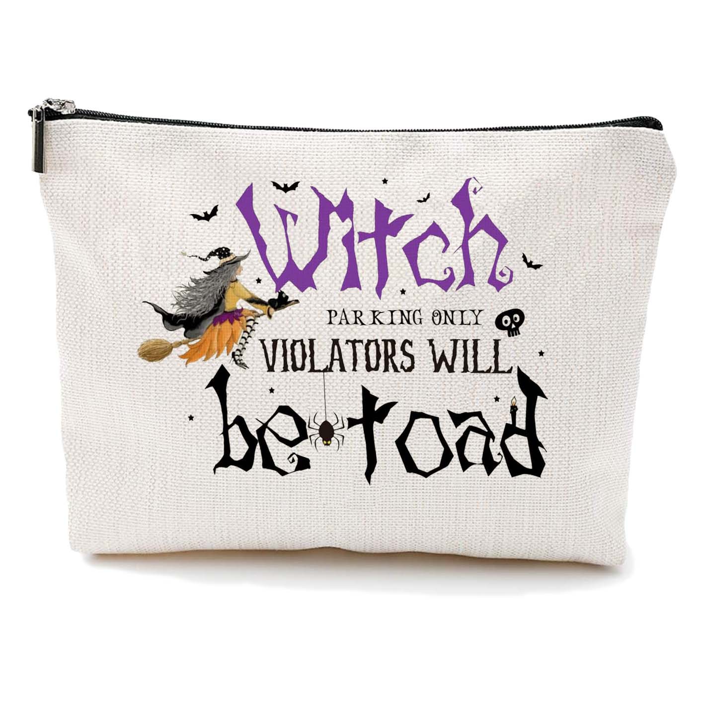 Transfronterizos Amazon Halloween maquillaje letras Halloween brujas maquillaje bolsa bolsa de almacenamiento lino fábrica directa