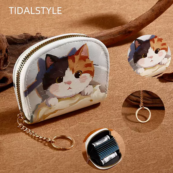 New Cute Cartoon Women's Wallet Semi-Circle Accordion Card Holder Multi-Card Slot Student Lightweight Coin Purse Id Bag Batch
