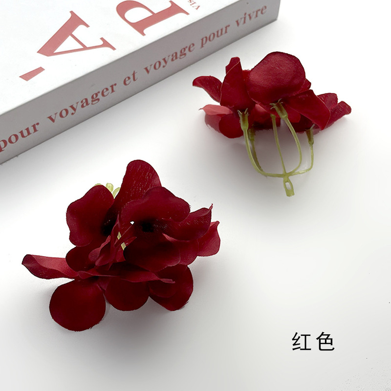 シミュレーション5フォークアジサイ串diyヘアピン頭飾りアクセサリー花球礼箱装飾造花撮影道具置物|undefined