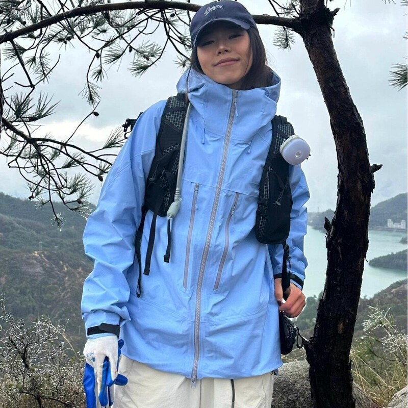 Stone X-Pro Jacket Cornflower Blue Embroidery Outdoor Mountain Style Unisex Travel Waterproof Hard Shell Jacket Stone X-Pro Jacket Cornflower Blue Embroidery Outdoor Mountain Style Unisex Travel Waterproof Hard Shell Jacket
