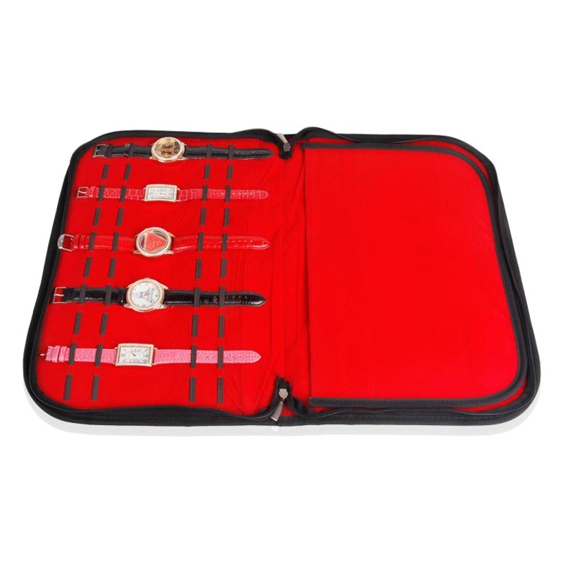 Bolso de la joyería bolsa de correa de reloj coreano pu cuero joyería caja producto pantalla embalaje regalo reloj caja de almacenamiento fabricante