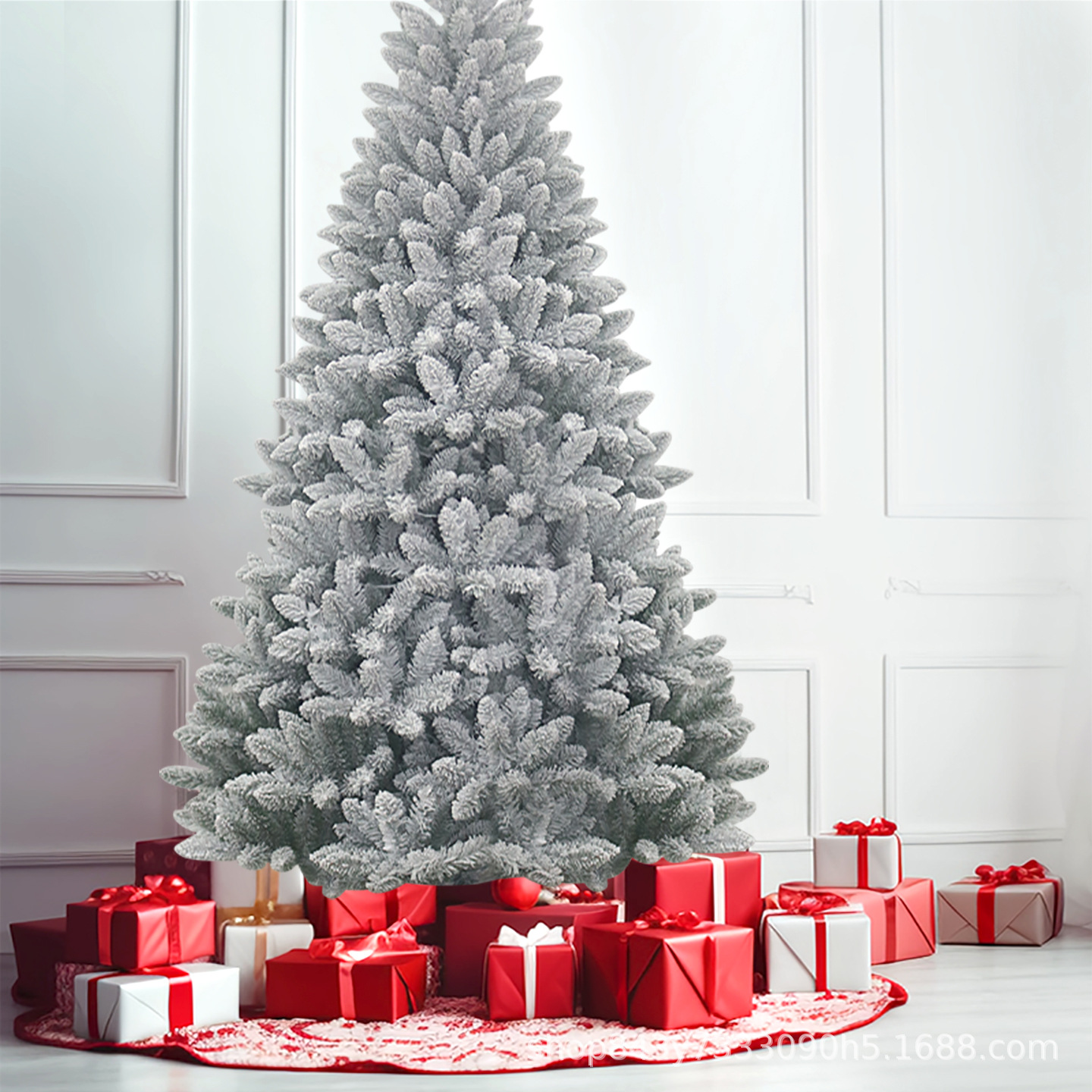 2.1 Arroz árbol de Navidad de PVC árbol mixto árbol de nieve blanco paisaje de nieve árbol de flocado encriptado decoración de atmósfera de centro comercial