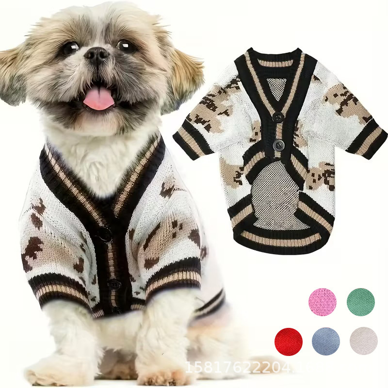 Pet Dog Clothing, Cat Clothes, Dog Cardigans, Sweaters, Pet Clothes, Devon Cat Clothes, Autumn and Winter Styles