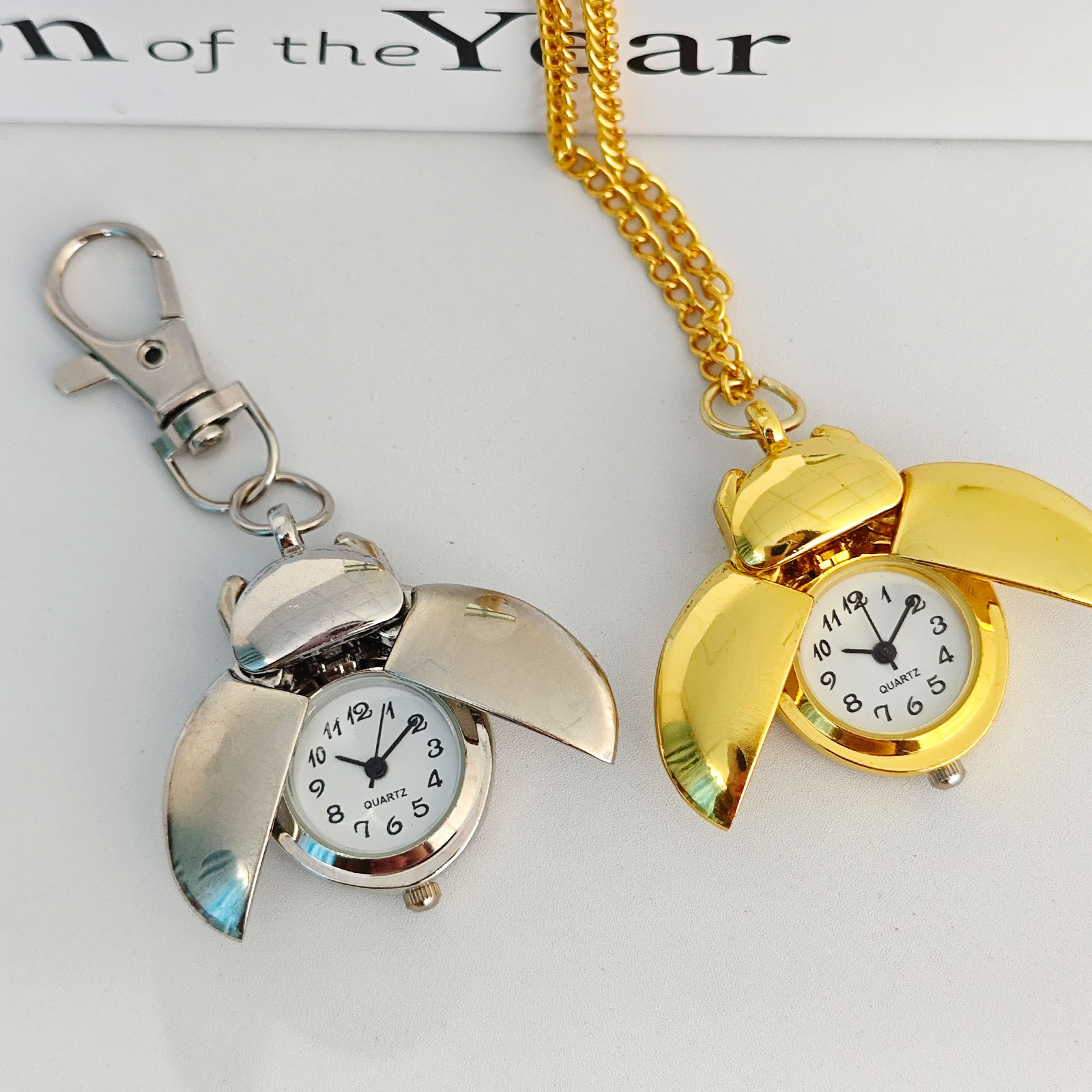 Wholesale Personalized Gift Beetle Pocket Watch Male Flip Creative Couple Student Female Quartz Non-mechanical Watch Female
