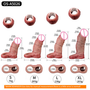Skin-Friendly Silicone Hollow Penis Sleeve for Men to Wear Penis Thickened Bed Sex Toy Scrotum Locking Sperm Ring Opening Sleeve