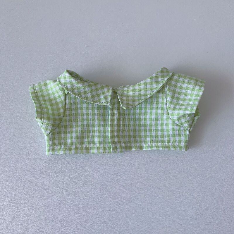 批发10cm15cm20cm棉花娃娃娃衣格子衬衫17cmlabubu衣服玩偶着替|undefined