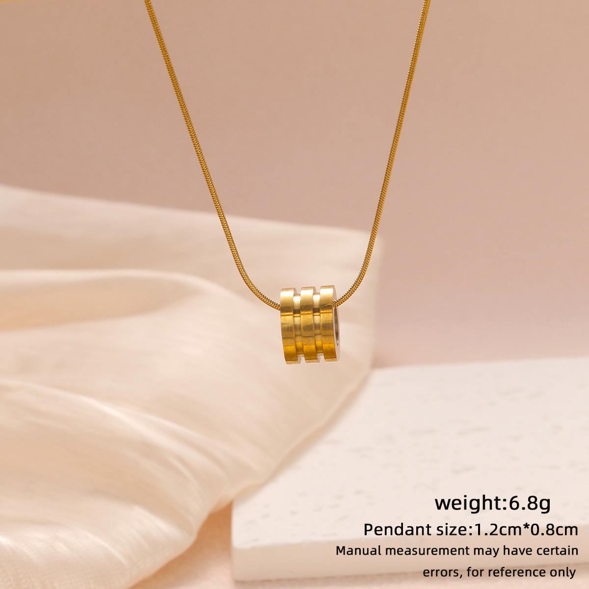 cable chain Chain Type Wholesale Jewelry Sweet Geometric Cross Titanium Steel 18K Gold Plated Pendant Necklace Cable Chain