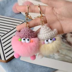 Beaver fur coal ball little fairy cute plush bag hook dust fairy rabbit fur car keychain pendant
