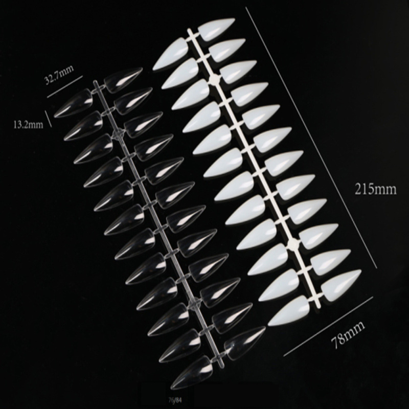 Nail Salon Plate Nails Long Ghost Pointed Practice Nails Color Plate Card Transparent Natural Color Card 240 Pieces