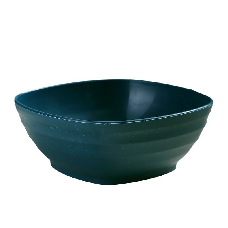 Tazón cuadrado de 5.5 pulgadas, juego de 4, tazón cuadrado para sopa de 500 ml color trigo, tazón para niños, irrompible, tazón para comer en el hogar, tazón para agua con azúcar