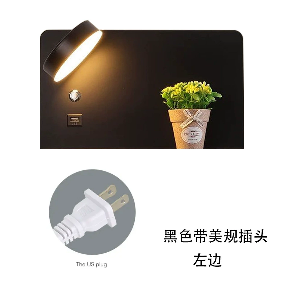 Touch sconce, LED minimalistic reading, lantern for bed, three colors, light luxury style