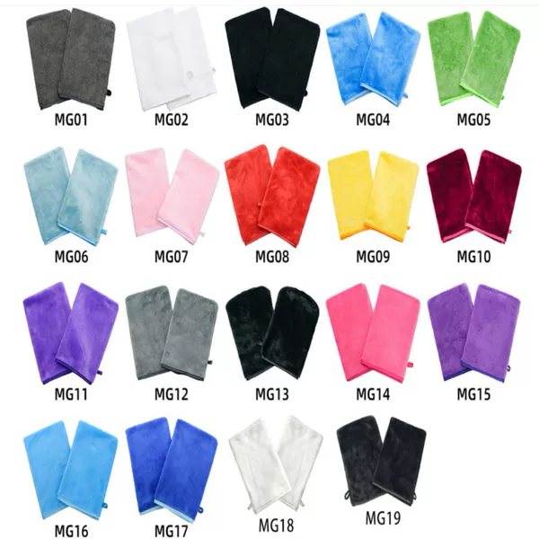 Microfiber Shower Gloves Flannel Soft Finger Bath Towel Reusable Makeup Remover European Style Wash Cloth