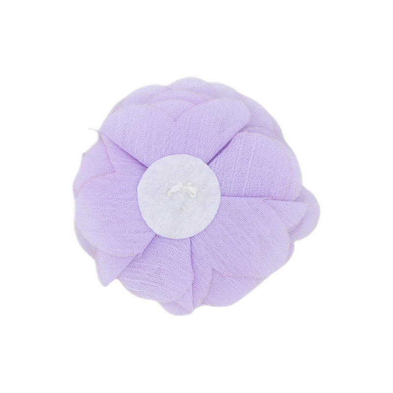 Handmade chiffon flower 6cm hand-stitched Pearl Rhinestone fabric flower DIY corsage flower head flower shoes and hats clothing accessories