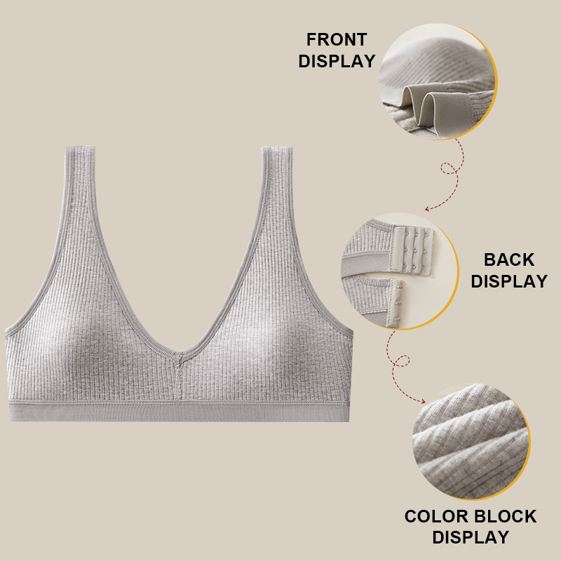 Transfronterizos belleza de espalda ropa interior damas de estilo deportivo ropa interior antichoque pecho pequeño se reúne sin anillo de acero anti-caída sostén para mujeres