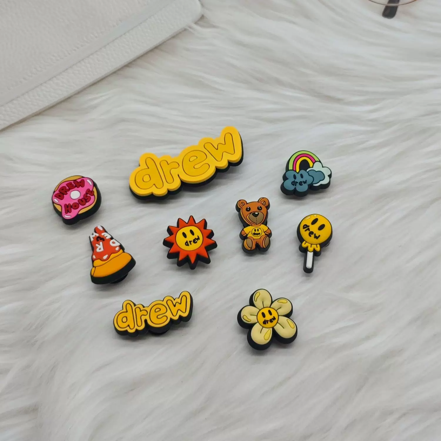 可爱夏日缤纷鞋花洞洞鞋配饰DIY装饰卡扣PVC配件鞋扣鞋花装饰