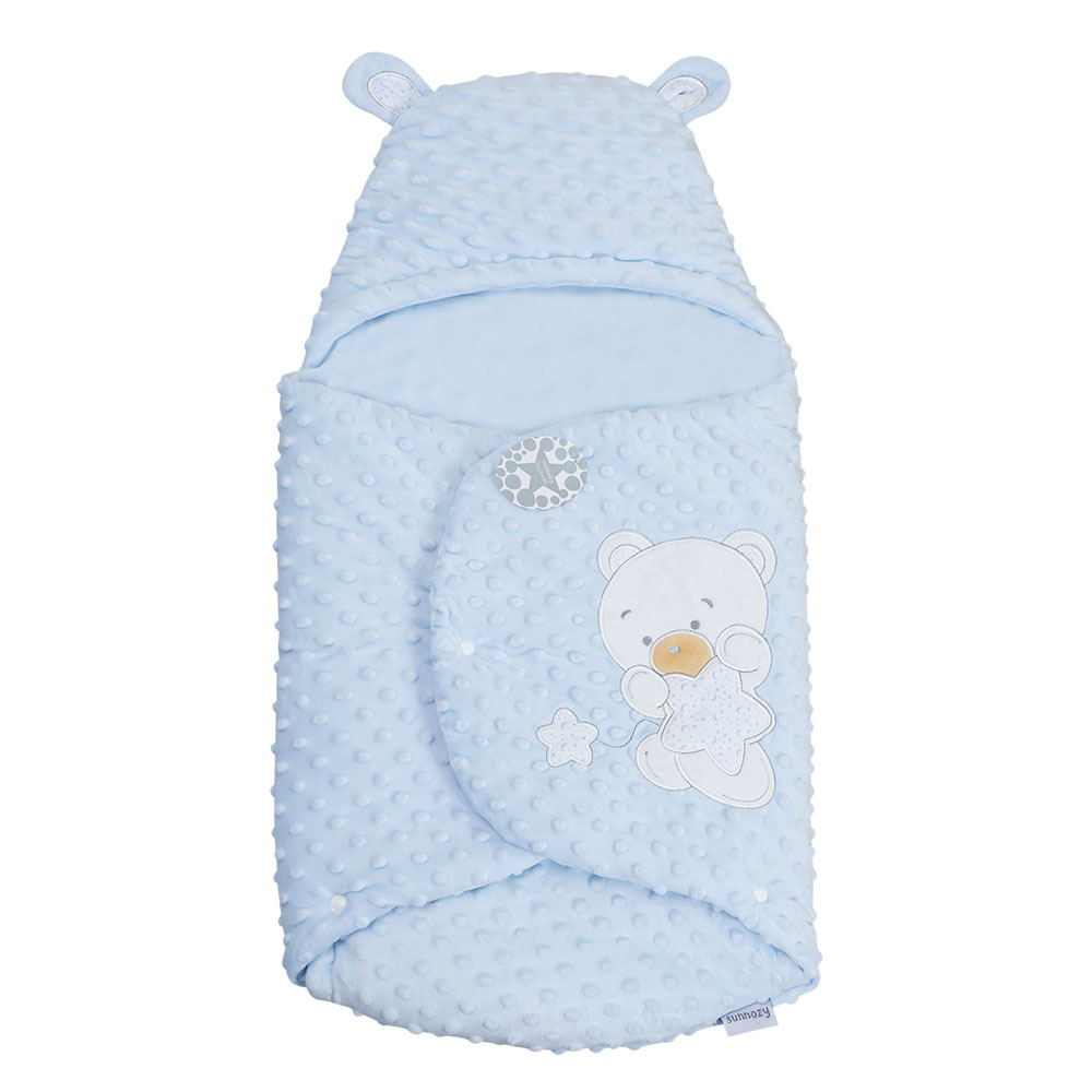 Saco de dormir para bebés anti-shock Sunnozy recién nacido Otoño e Invierno recién nacido anti-kick edredón con capucha swaddling sueño nido Bebé
