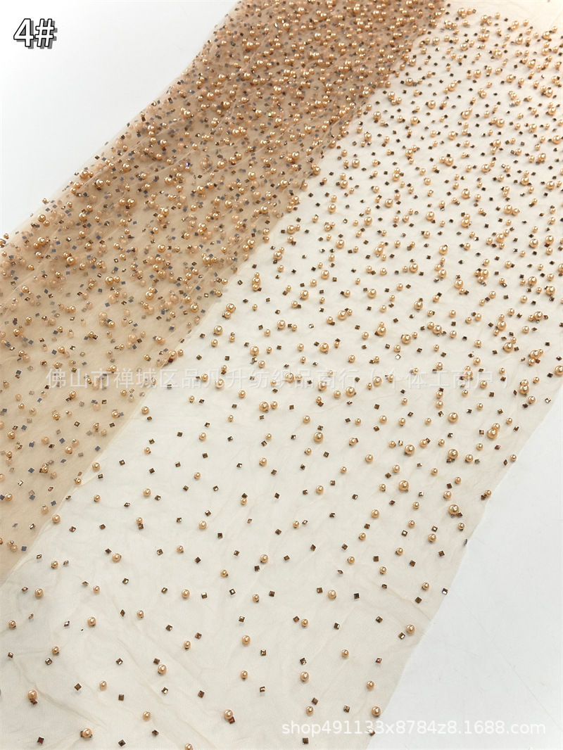 Gradiente unilateral broca caliente para aumentar la tela de malla de bola de burbuja alta moda vestido de moda tela de vestido de moda LACE image 10