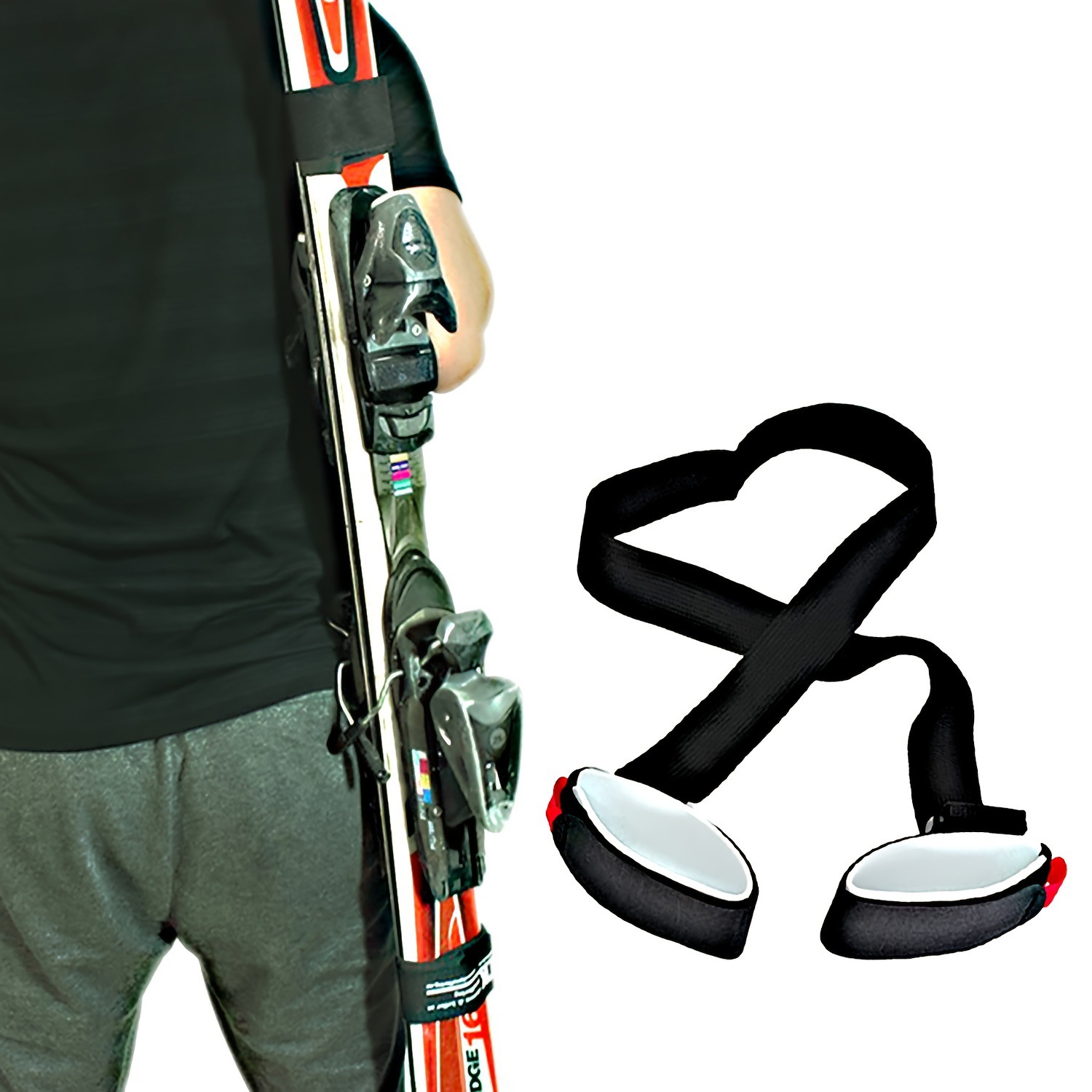 Ski binding straps, bandages, binding straps, ski clips, Velcro ski bindings