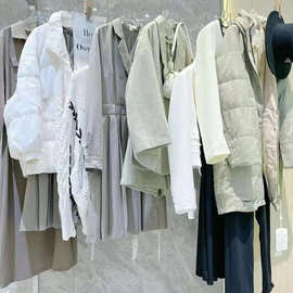 24冬知彩欧韩风宽松大版羽绒服大衣外套时尚百搭连衣裙商场专柜货