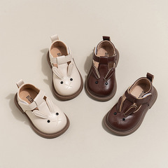 2024春季新款女寶寶小兔子可愛公主鞋女童兒童小童軟底單鞋學步鞋