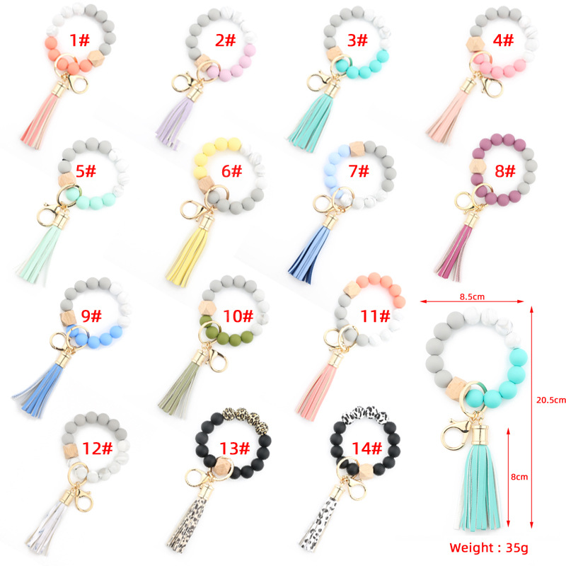 Fashion Color Block Silica Gel Women's Bag Pendant Keychain 1 Piece display picture 2