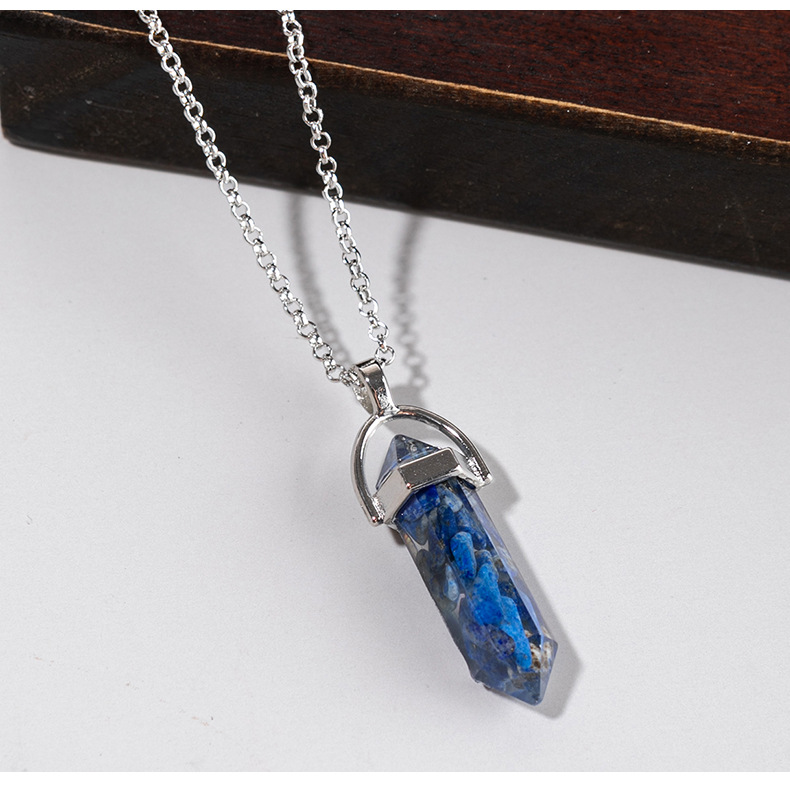 Simple Style Geometric Glass Pendant Necklace