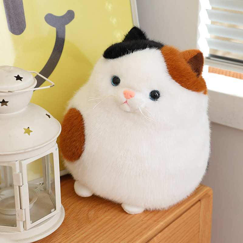 Muñeca de peluche de pelota de gato encantadora y suave para acompañar a los niños para enviar regalos a la novia de la popularidad en línea muñeca de gato