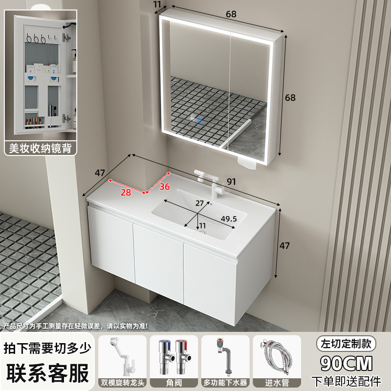 Ángulo cortado panal de abeja gabinete de baño cerámica integral lavabo de forma especial tamaño de inodoro envase lavabo de columna de tubo