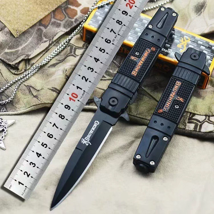 Outdoor stainless steel multi -purpose folding knife High -hardness Survival knife Camp folding knife Portable pocket anti -body knife